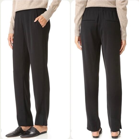 Vince Crepe Lounge Pant Pull on in Black M - Picture 1 of 12